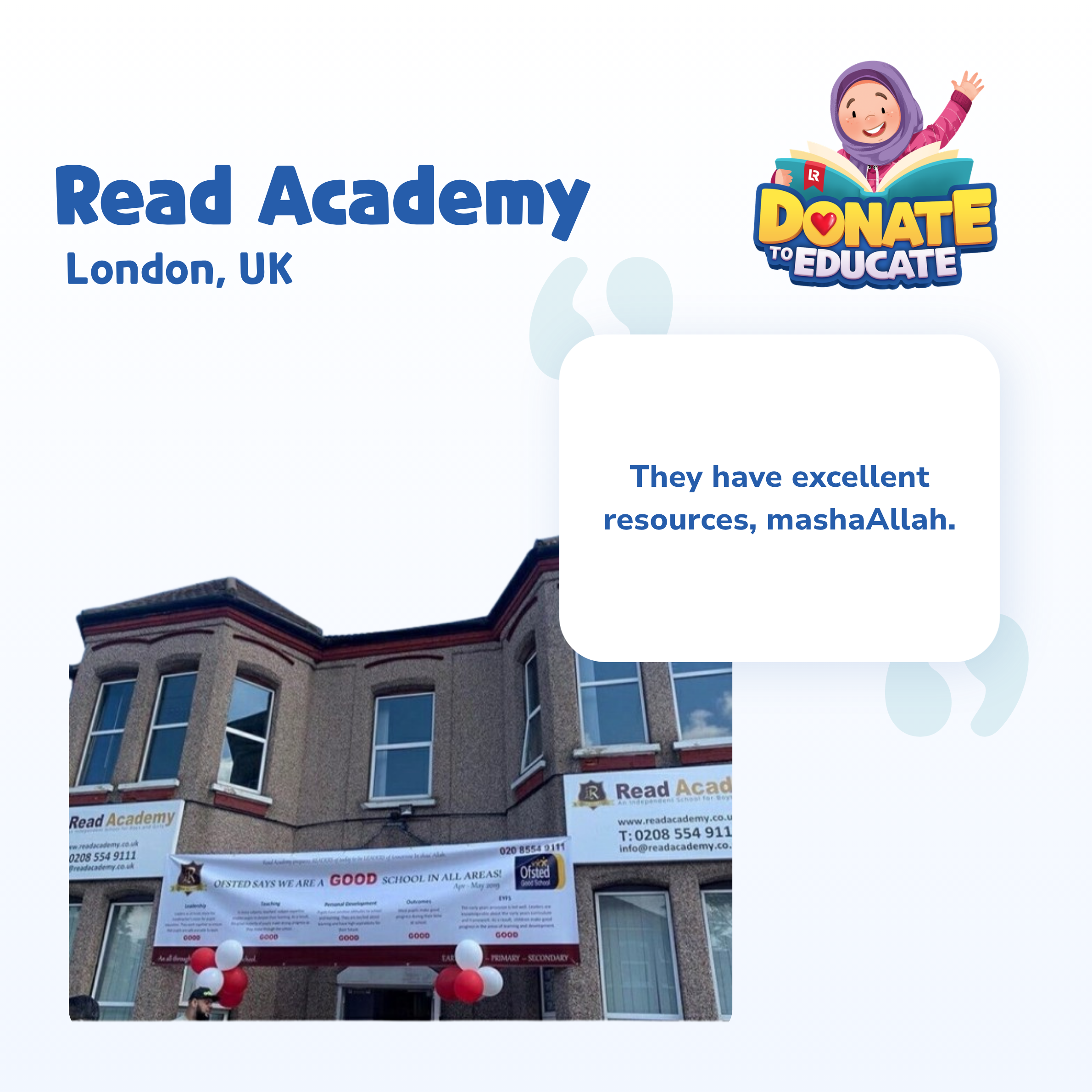 Donate to Educate: Package 1