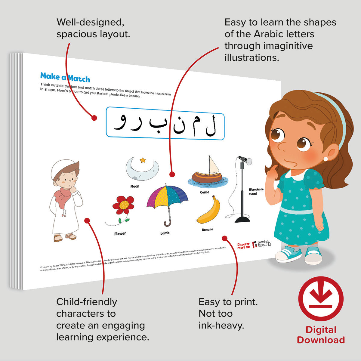 Arabic Letters Activity Pack (Digital Download)
