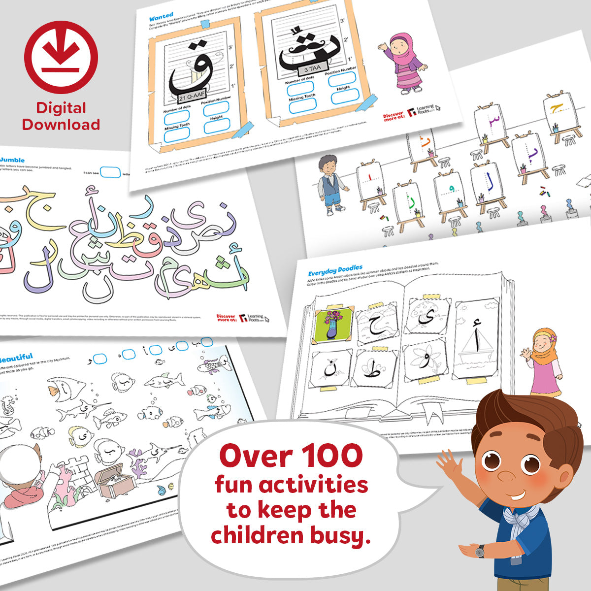 Arabic Letters Activity Pack (Digital Download)